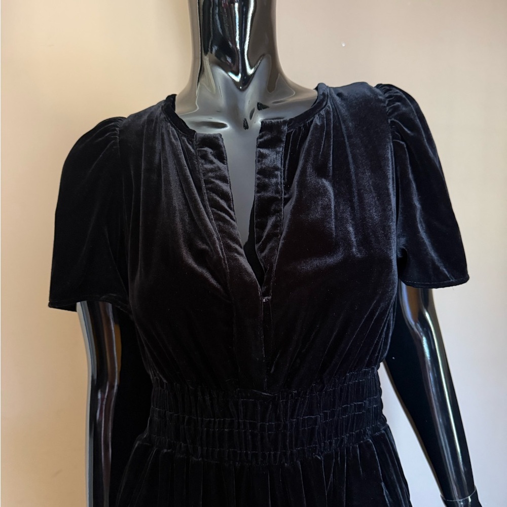 Maeve by Anthropologie Somerset Mini Black Velvet Dress. NWOT. - Picture 3 of 6